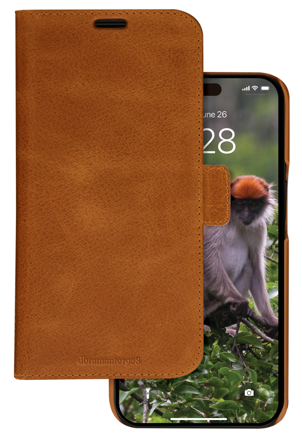 dbramante1928 Lynge iPhone 15 Pro Max 2 in 1 wallet hoesje tan