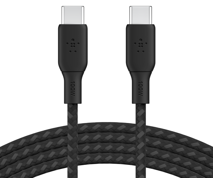 Belkin Braided 100 watt USB-C kabel 2 meter Zwart