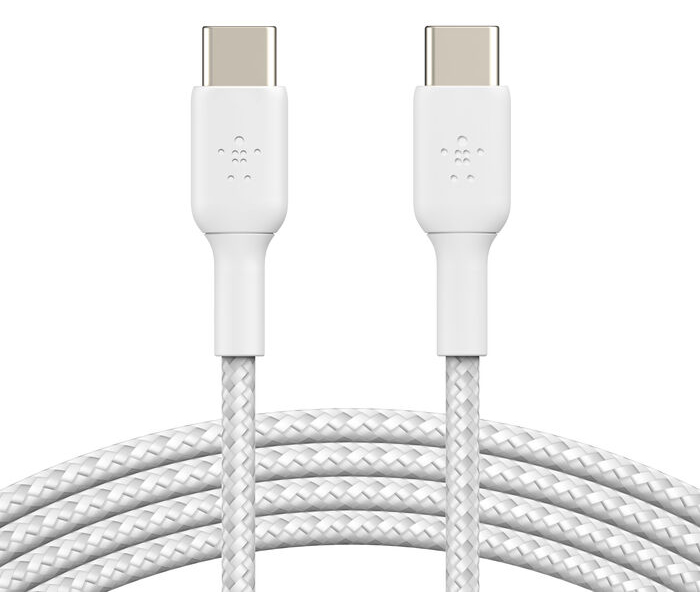 Belkin Braided USB-C kabel 1 meter wit