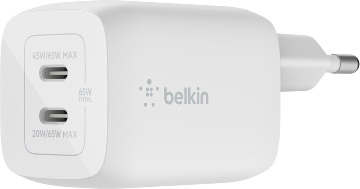 Belkin BoostCharge USB-C 60 watt oplader met 2 poorten