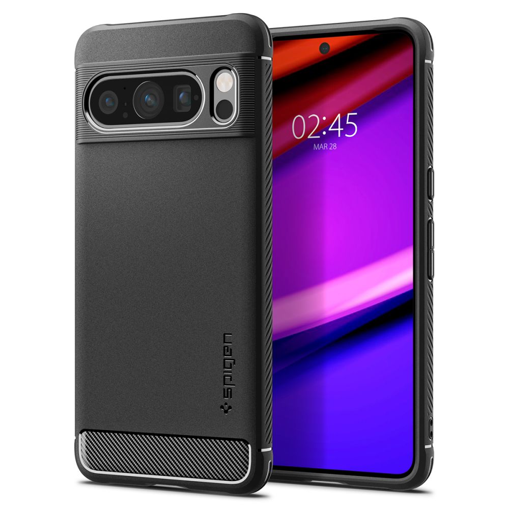 Spigen Rugged Armor Pixel 8 Pro hoesje zwart