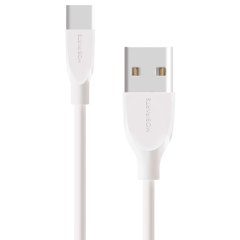 Mobiparts USB-C naar USB-A kabel 1 meter wit