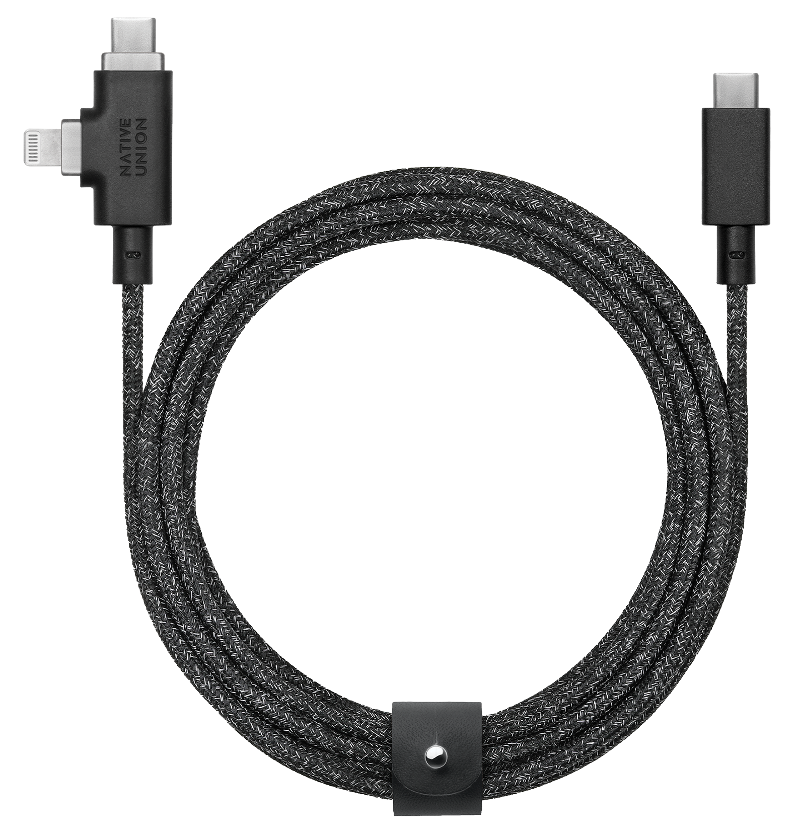 Native Union Belt Duo 240 watt USB-C naar USB-C én Lightning kabel cosmos