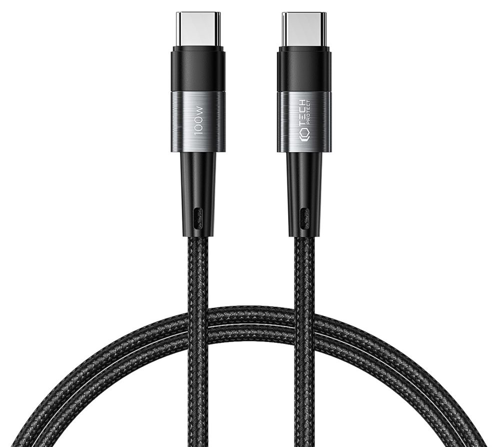 TechProtection UltraBoost USB-C naar USB-C kabel 100 watt 1 meter