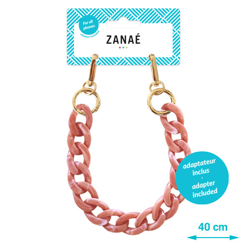 Zanae Mineral telefoon draagkoord polsband roze