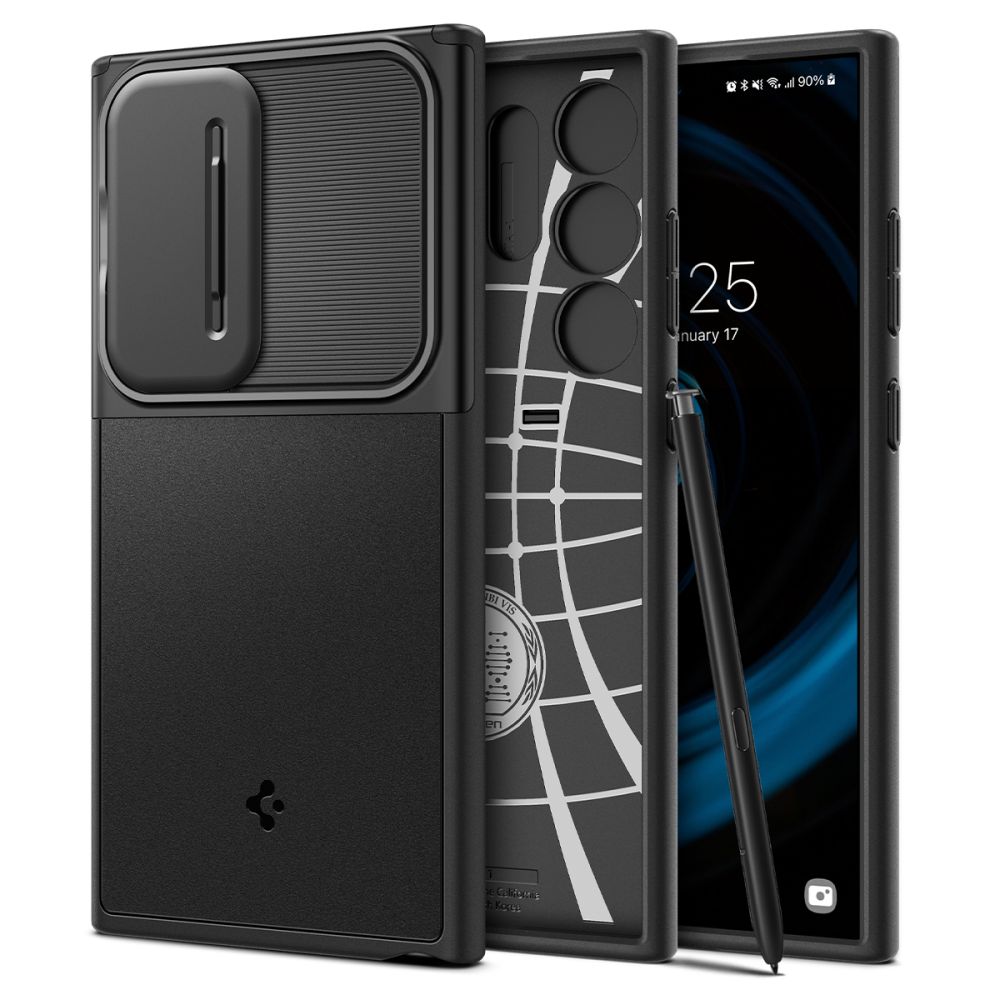 Spigen Optik Armor Galaxy S24 Ultra hoesje zwart