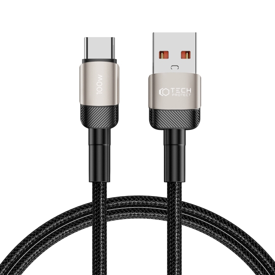 TechProtection EVO USB-C naar USB-A kabel 100 centimeter titanium