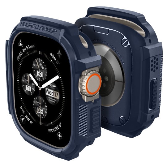 Spigen Rugged Armor Apple Watch Ultra 49 mm hoesje navy