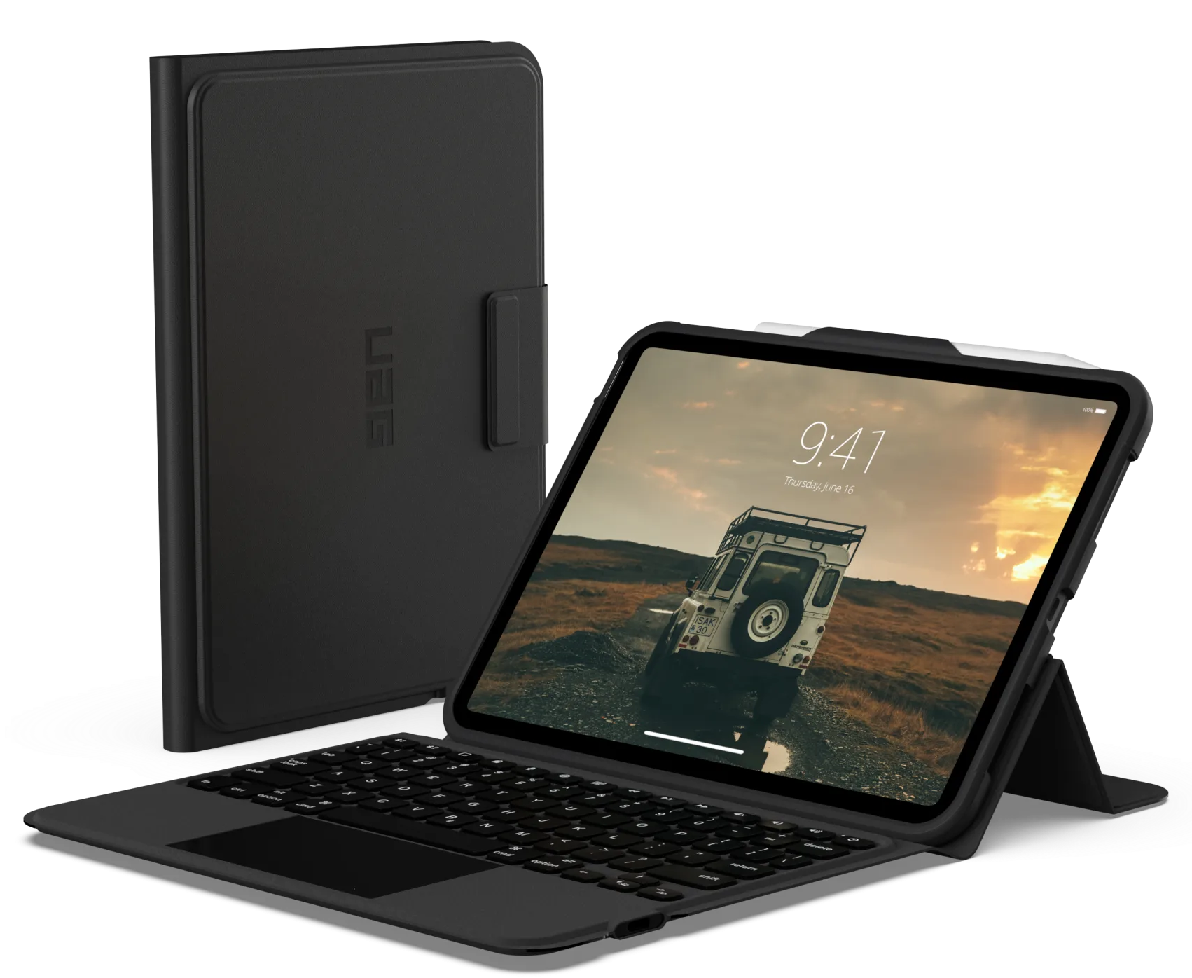 UAG Rugged iPad 2022 10,9 inch toetsenbordhoesje met trackpad