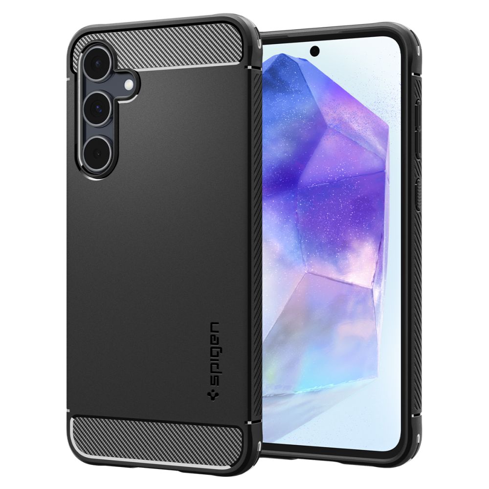 Spigen Rugged Armor Galaxy A55 hoesje zwart