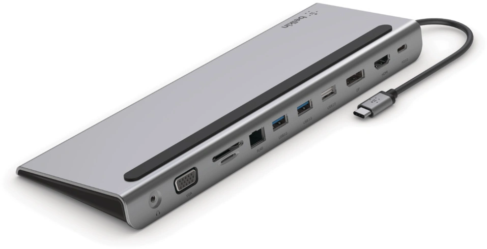 Belkin Connect 11 poort USB-C dockingstation Grijs