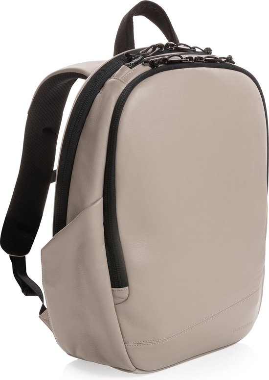 Decoded leren Backpack laptoptas clay