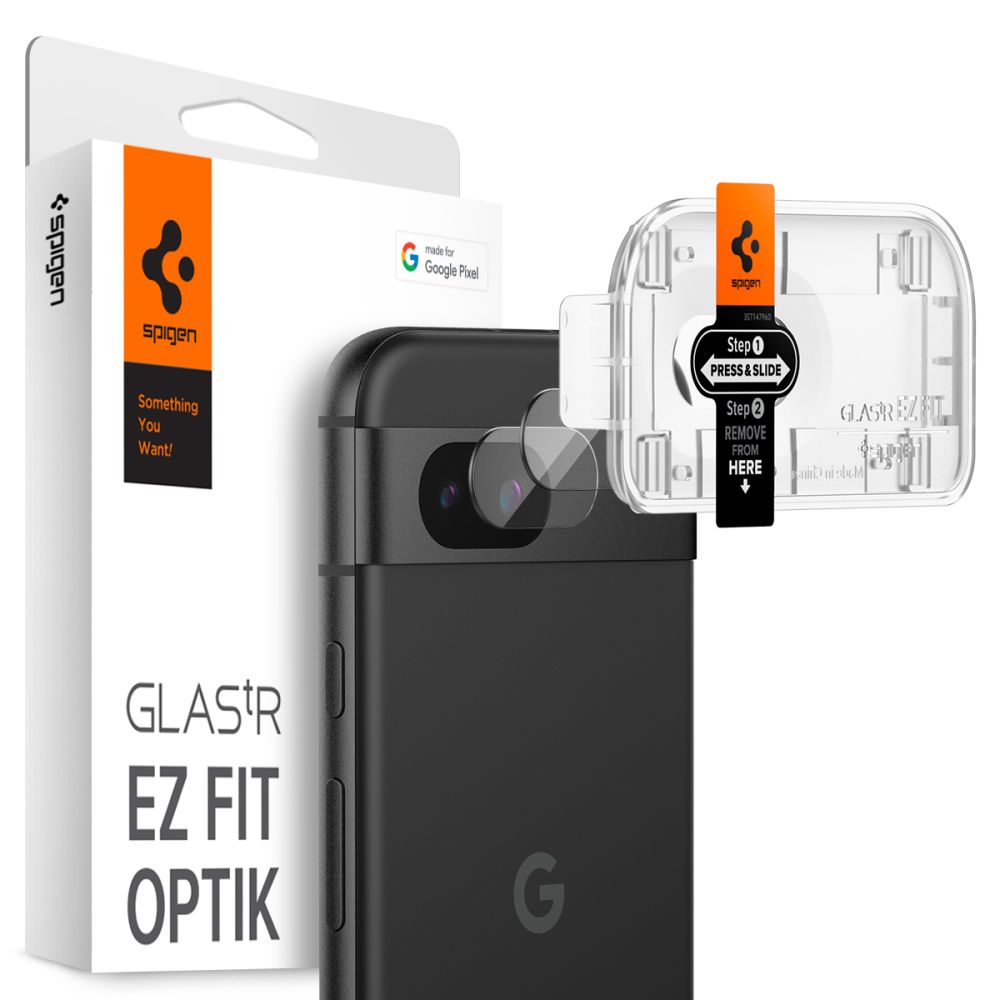 Spigen Optik.TR EZ Fit Galaxy Pixel 8A cameralensbeschermer 2 pack