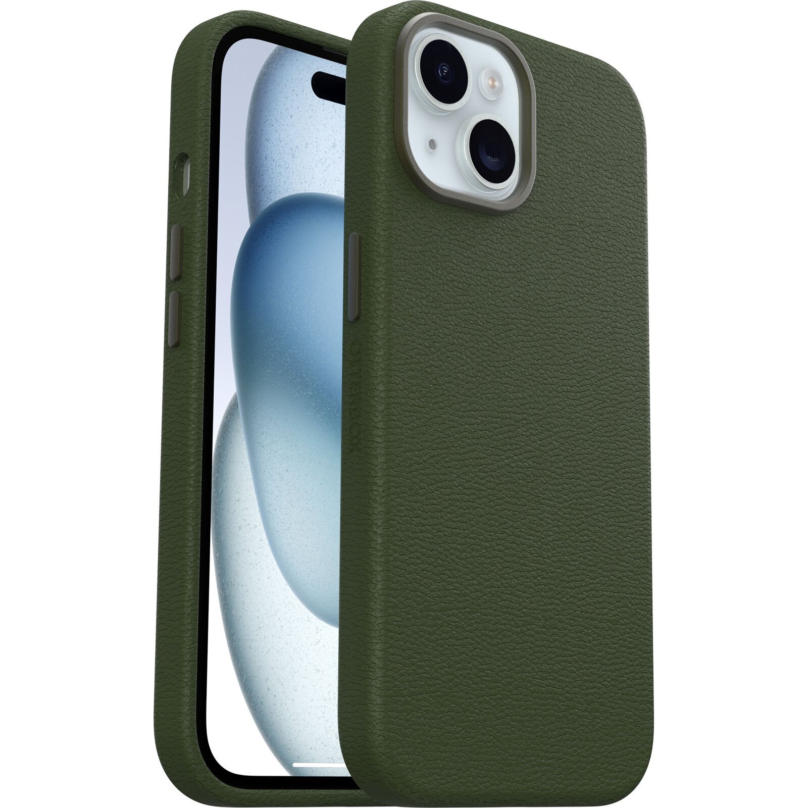 Otterbox Symmetry Cactus leren iPhone 15 hoesje groen