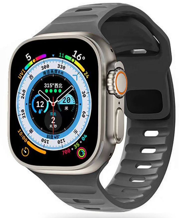 TechProtection Active Apple Watch 49 / 45 / 42 mm bandje donkergrijs