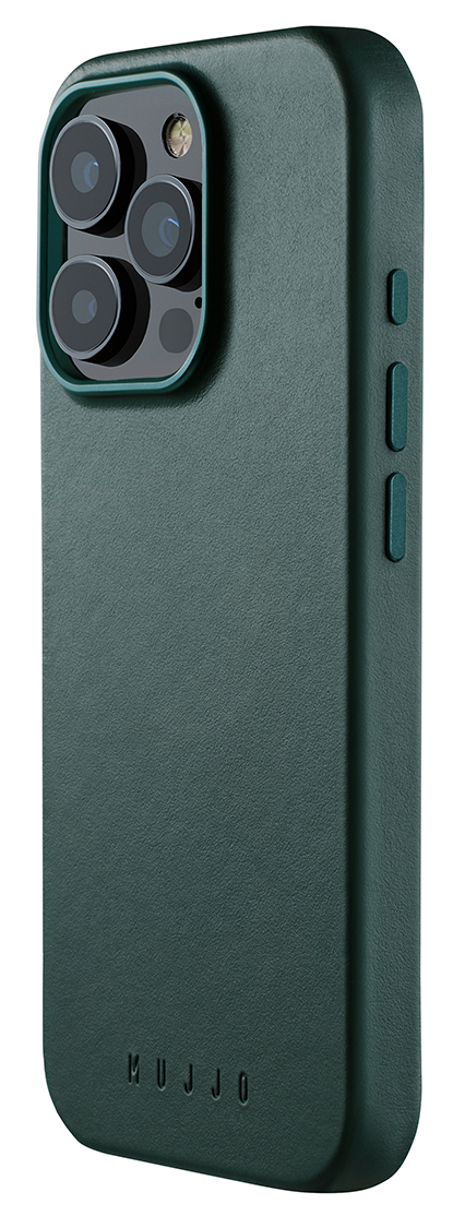 Mujjo Leather MagSafe iPhone 16 Pro hoesje livid green