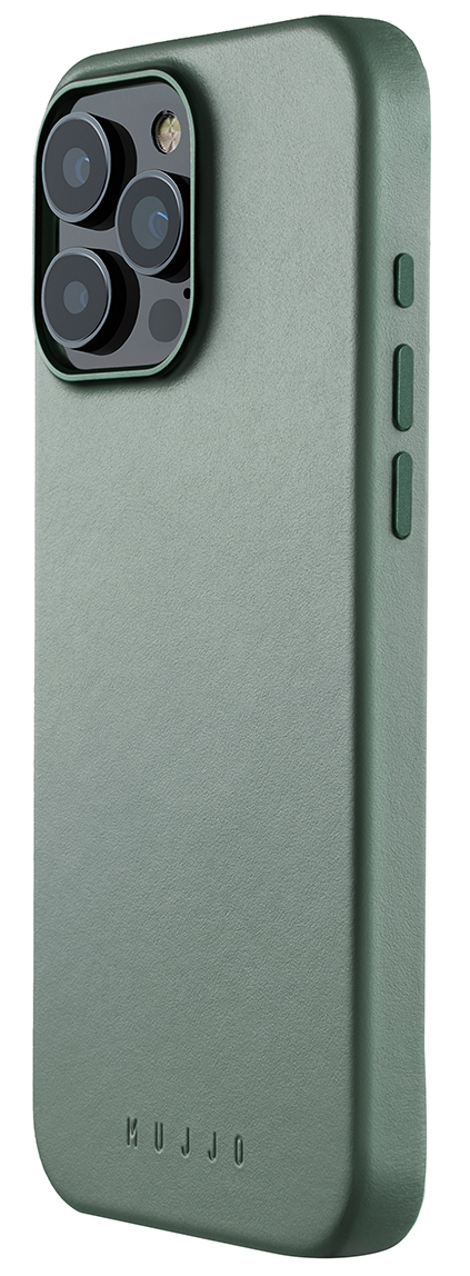 Mujjo Leather MagSafe iPhone 16 Pro Max hoesje smoke green