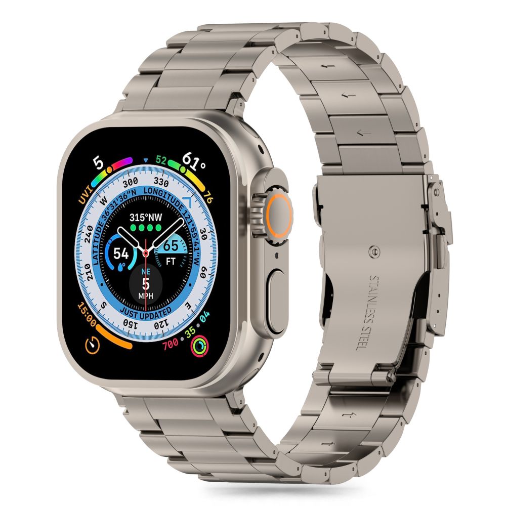 TechProtection Waze Apple Watch 49 / 45 / 42 mm schakelbandje titanium