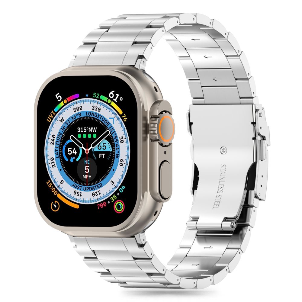 TechProtection Waze Apple Watch 49 / 45 / 42 mm schakelbandje zilver