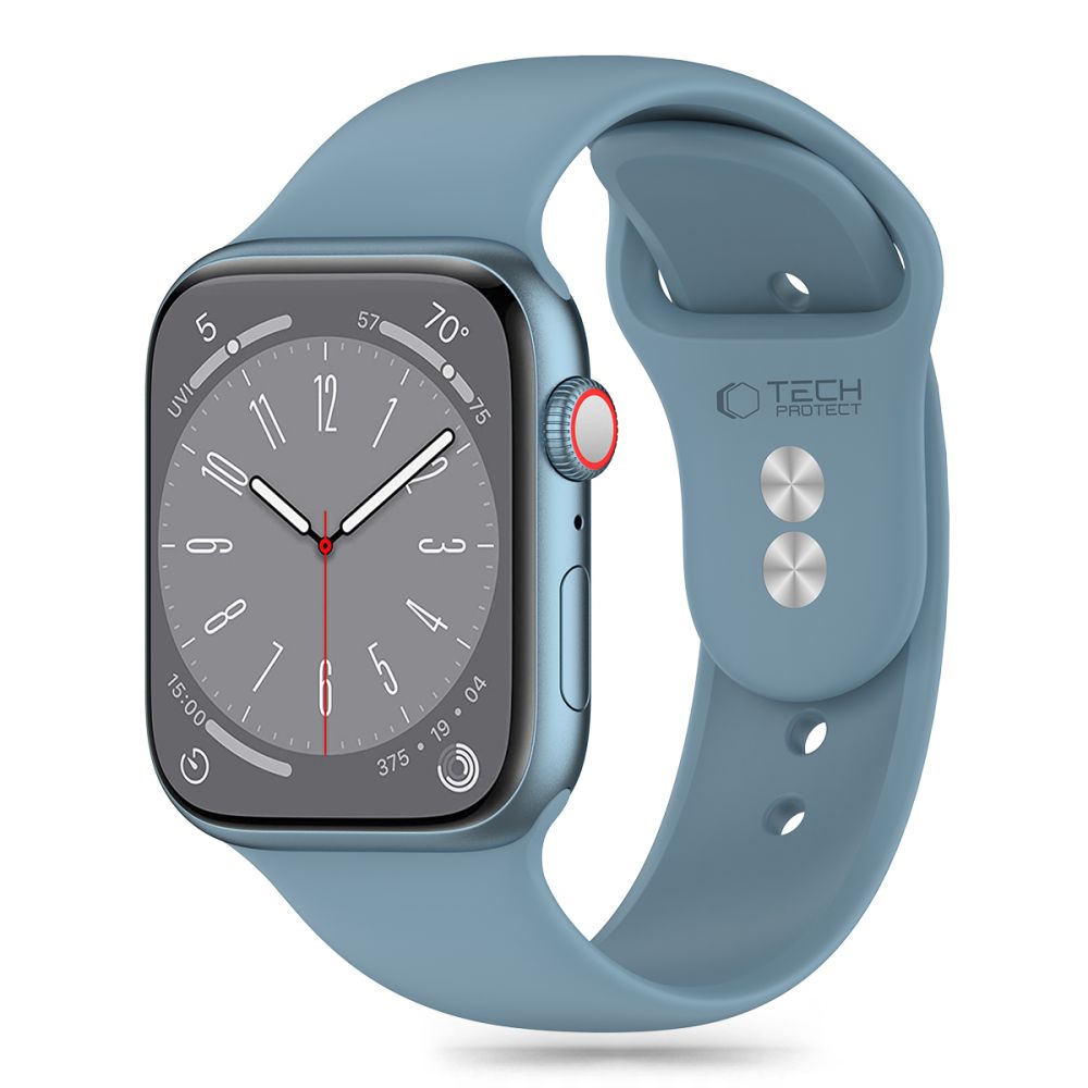 TechProtection sport siliconen Apple Watch 49 / 45 / 44 mm bandje winter blauw