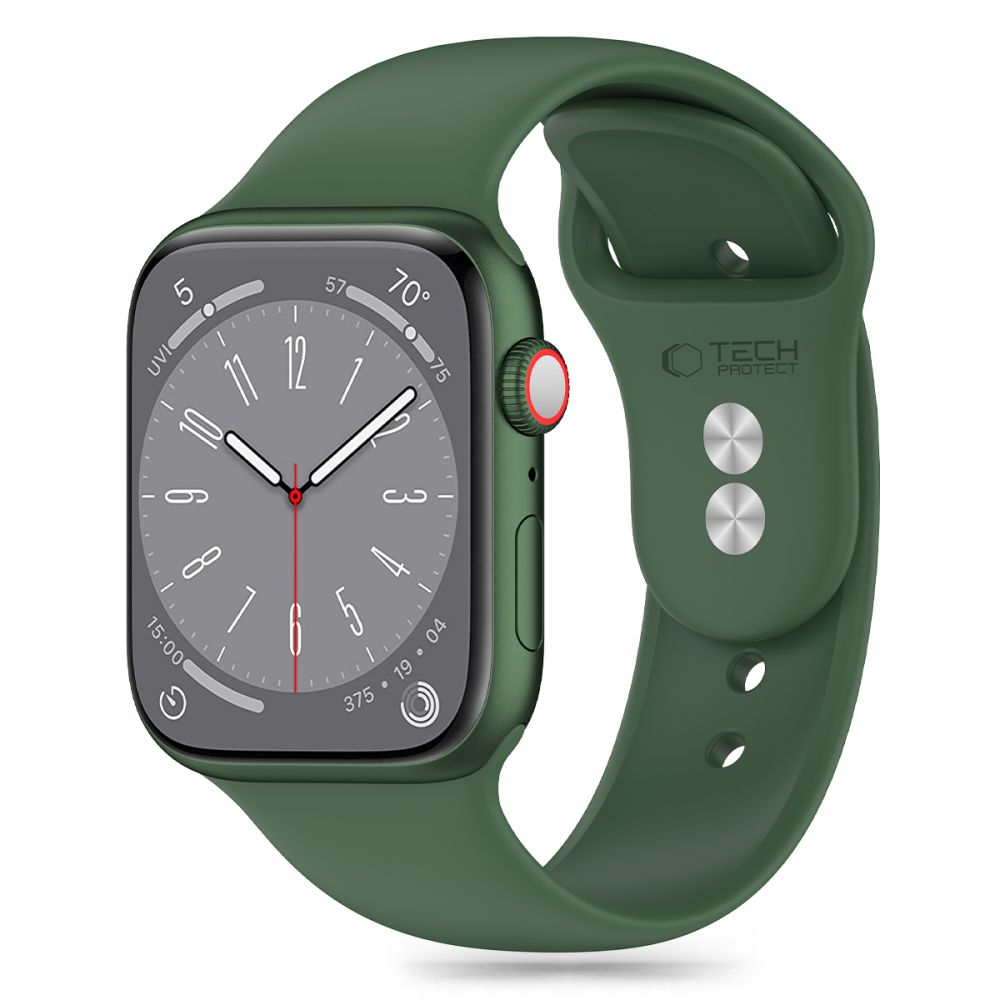 TechProtection sport siliconen Apple Watch 49 / 45 / 44 mm bandje groen