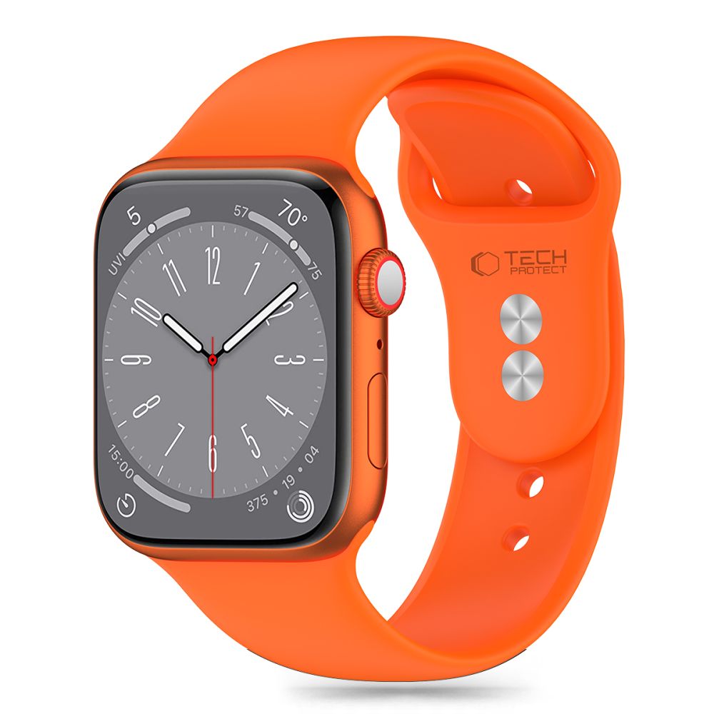 TechProtection sport siliconen Apple Watch 41 / 40 / 38 mm bandje oranje