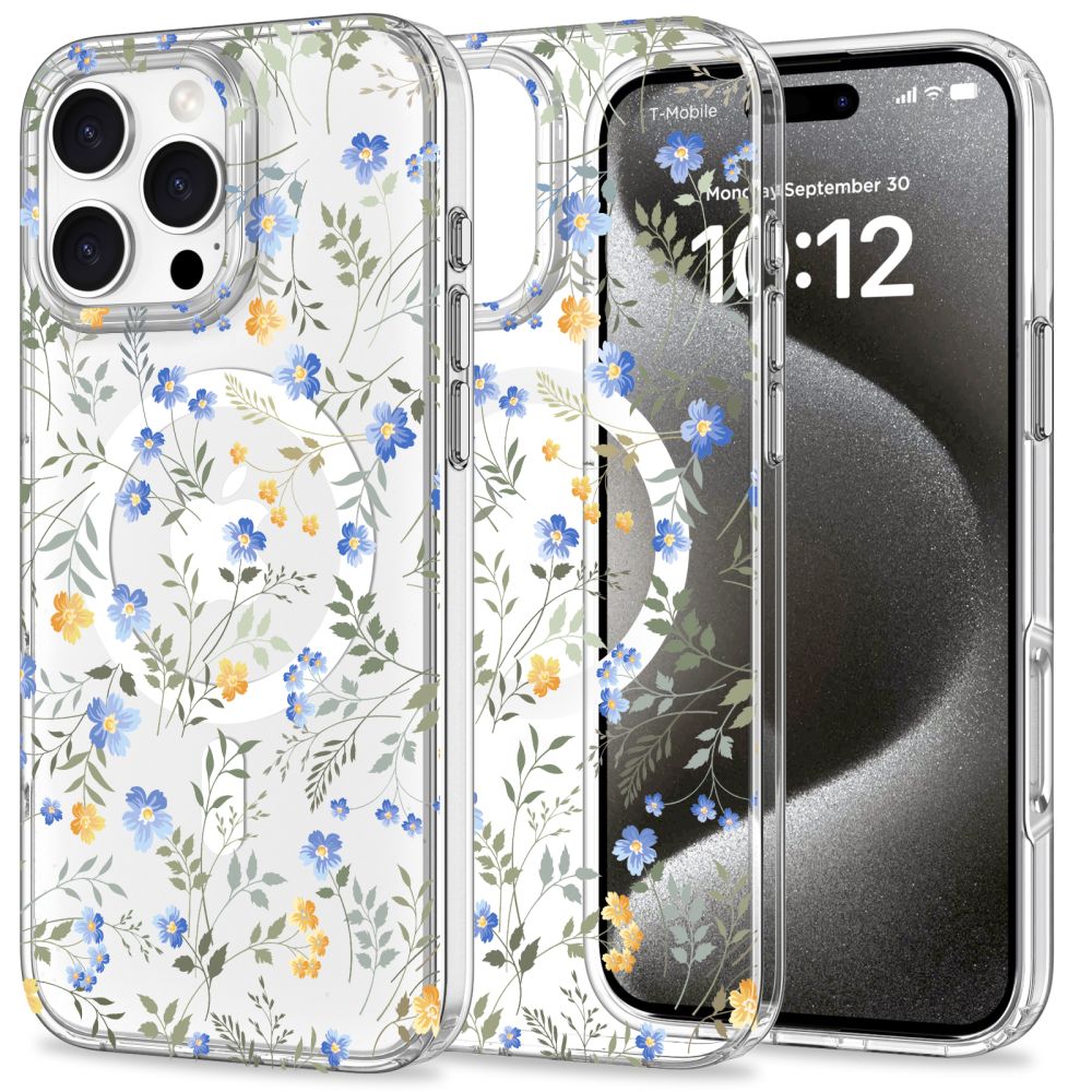 TechProtection MagSafe iPhone 16 Pro Max hoesje spring flowers