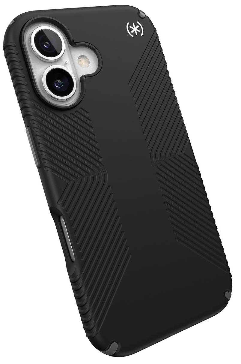 Speck Presidio 2 Grip iPhone 16 hoesje zwart