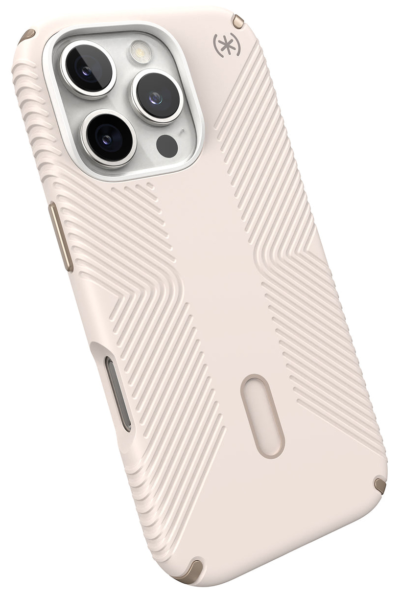 Speck Presidio 2 Grip Clicklock iPhone 16 Pro hoesje beige