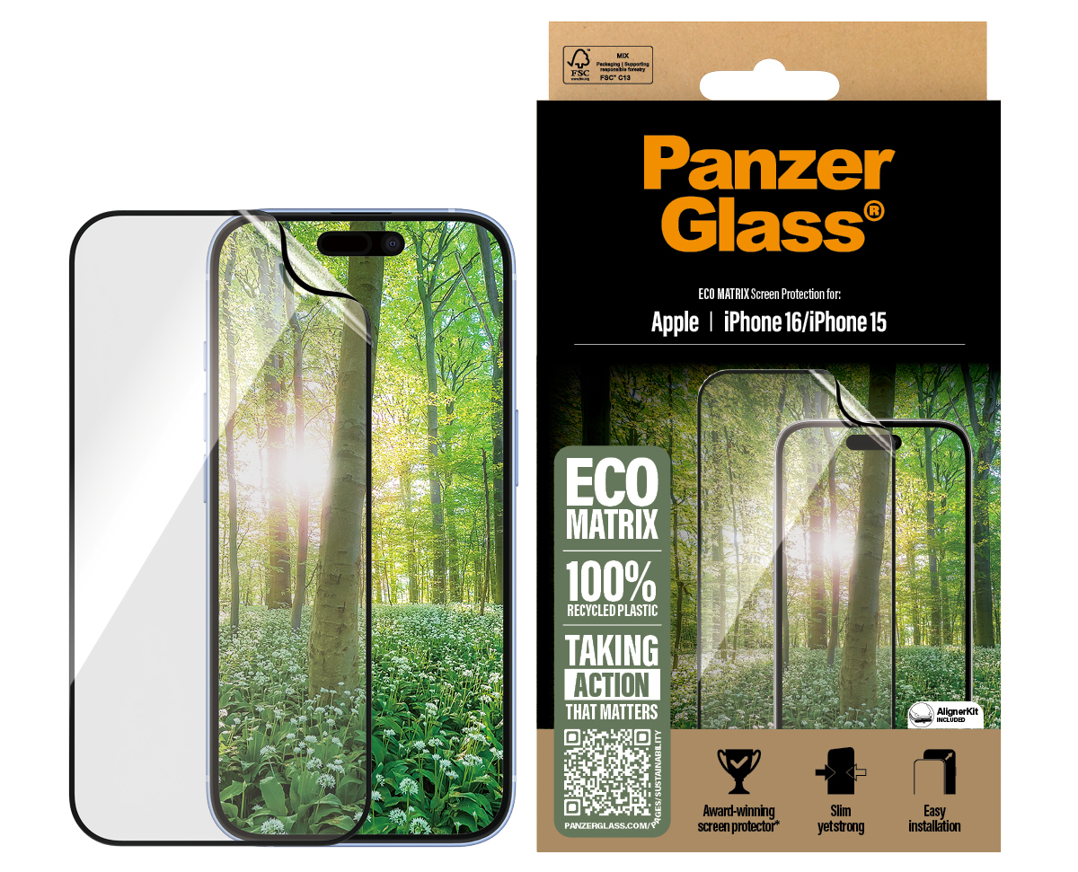 PanzerGlass Matrix iPhone 16 screenprotector