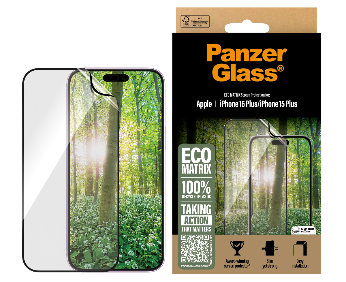 PanzerGlass Matrix iPhone 16 Plus screenprotector