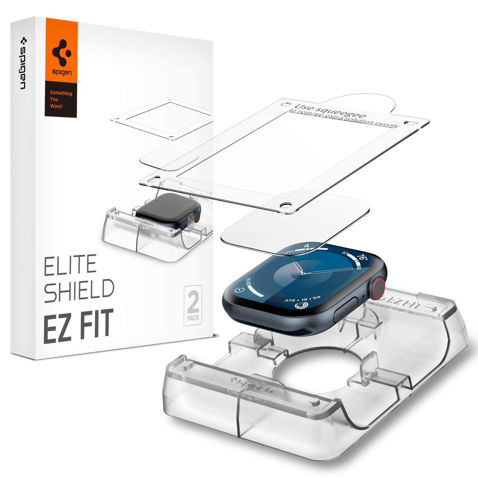 Spigen EZ Fit Apple Watch 10 46 mn screenprotector 2 pack