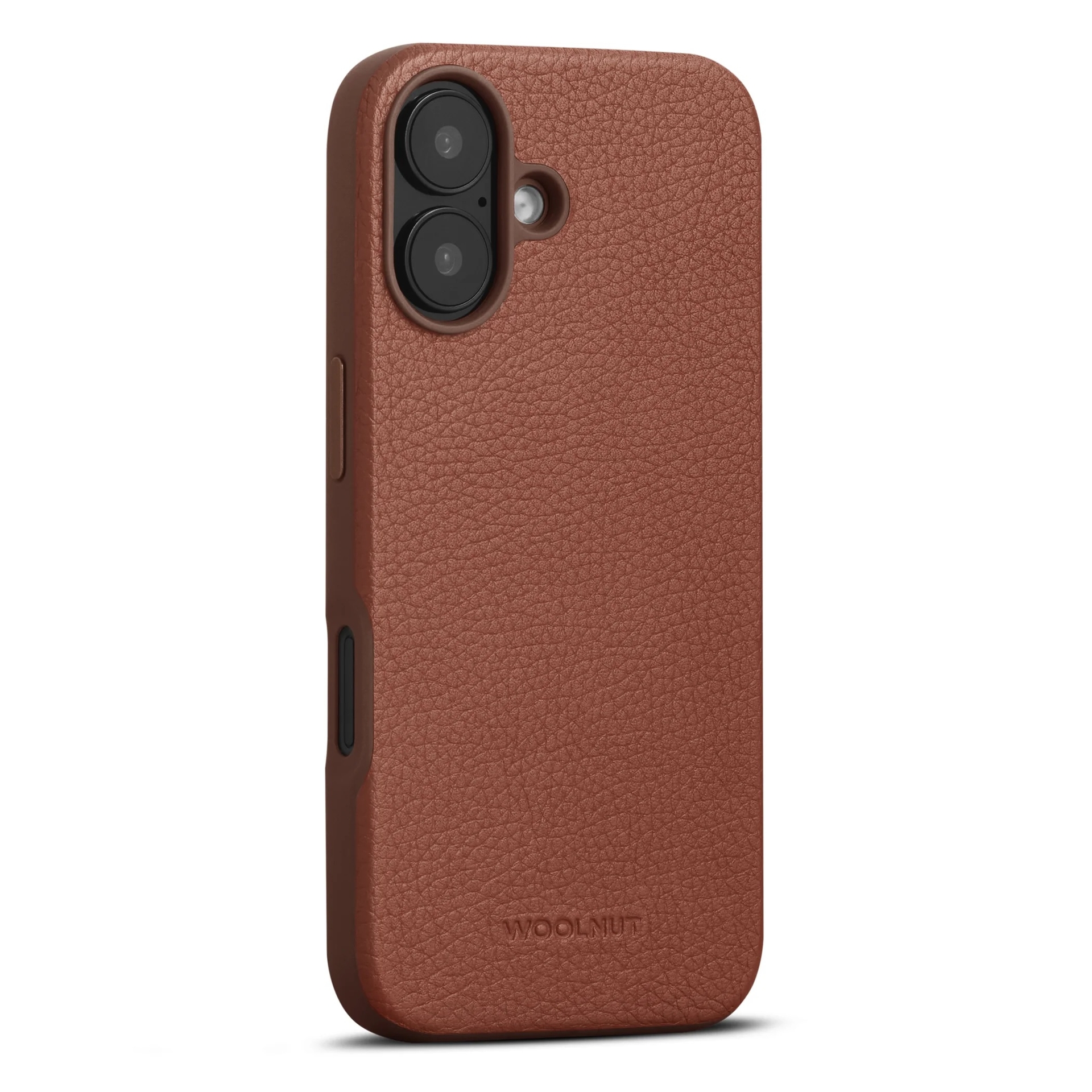 Woolnut leren MagSafe iPhone 16 Plus hoesje cognac