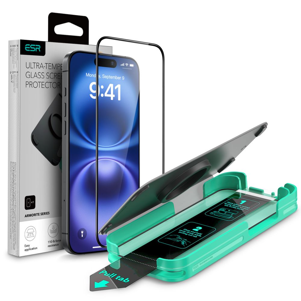 ESR Amorite iPhone 16 glazen screenprotector