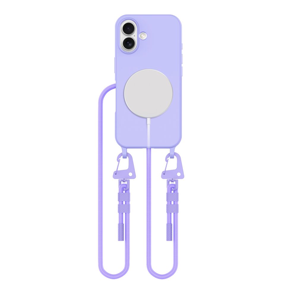 TechProtection iPhone 16 hoesje met koord lavender