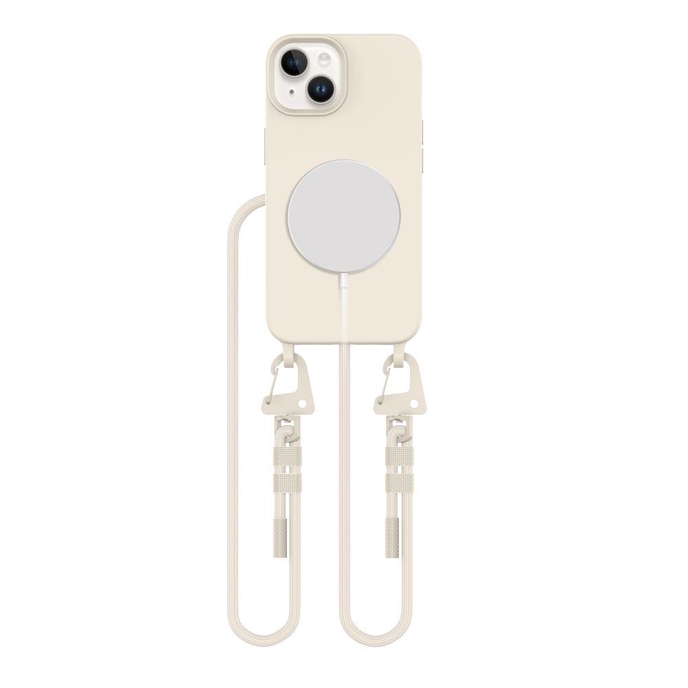 Tech Protection MagSafe iPhone 14 hoesje met koord beige