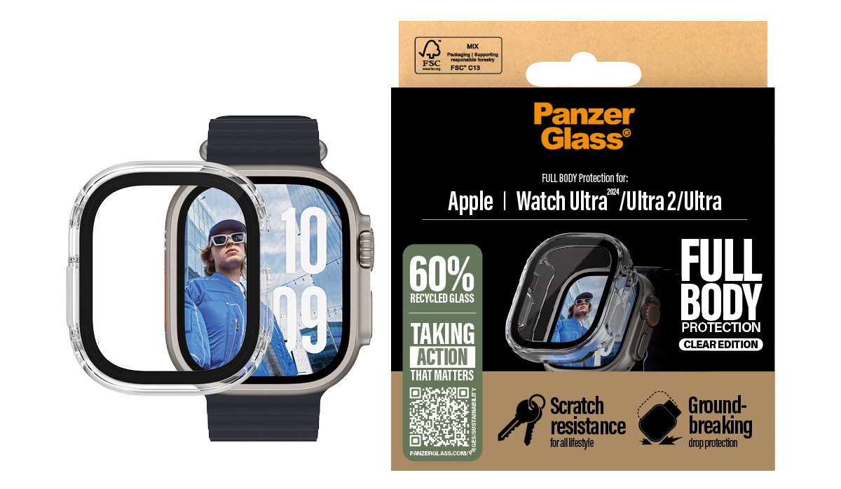 PanzerGlass Full Body Apple Watch Ultra 1 / 2 49 mm screenprotector transparant