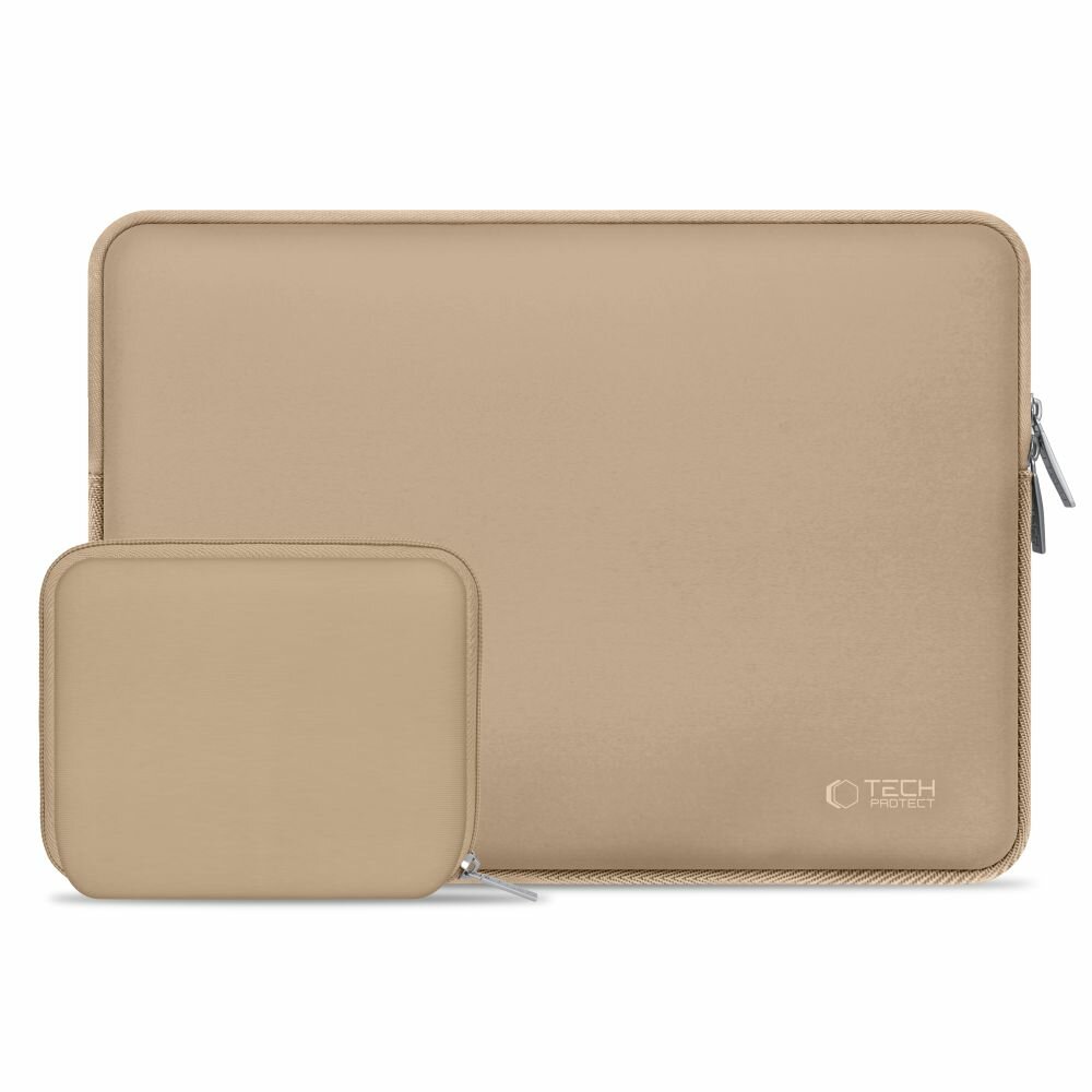 TechProtection Nylon Plus MacBook 15 / 16 inch sleeve beige