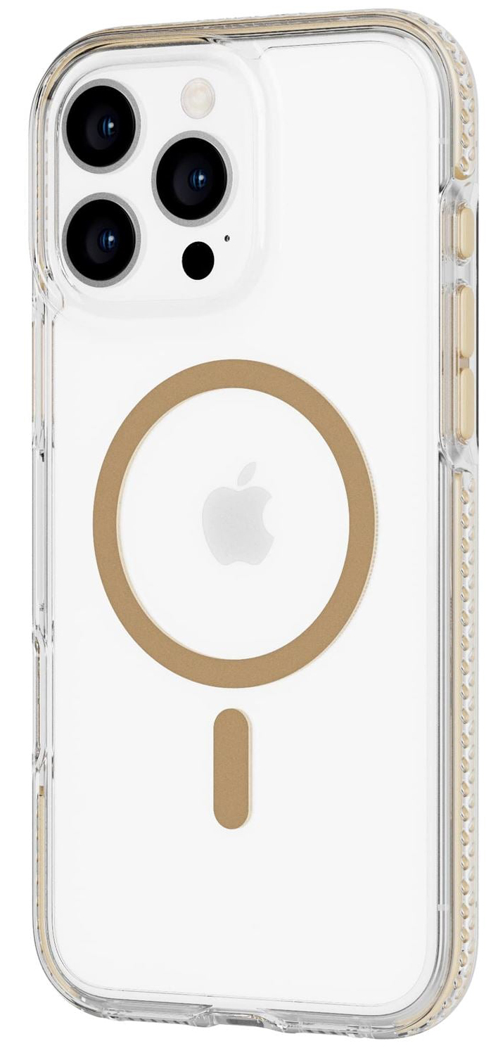 Tech21 EvoClear MagSafe iPhone 16 Pro Max hoesje goud