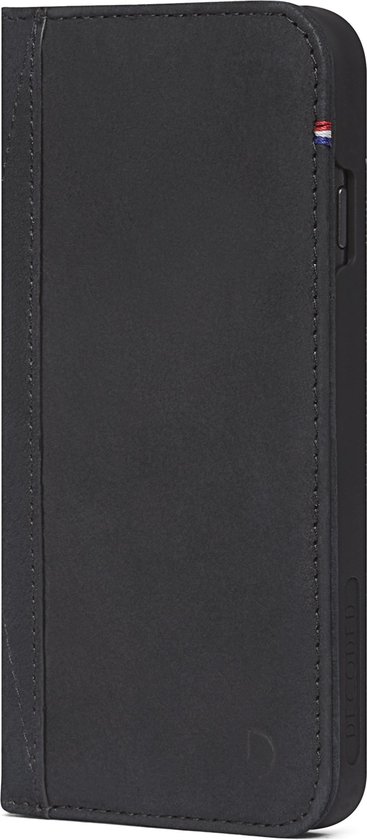 Decoded Leather Wallet iPhone SE 2022 / 2020 /  8 / 7 hoesje Zwart