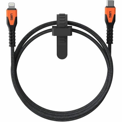 UAG Rugged Kevlar USB-C naar Lightning kabel 1,5 meter zwart / oranje