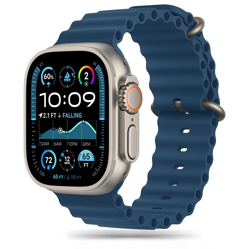 TechProtection Oceaan siliconen Apple Watch Ultra 49 / 46 / 45 / 44 mm bandje blauw