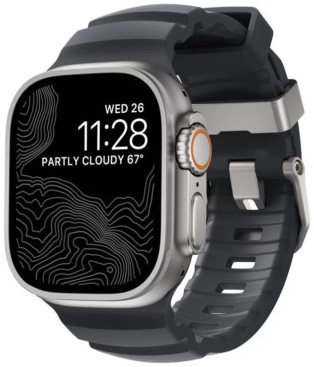 Nomad Rocky Point Apple Watch 49 / 46 / 45 mm bandje zwart