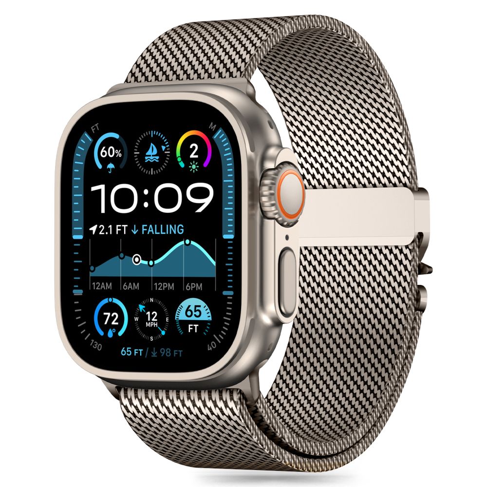 TechProtection Milano metalen Apple Watch 49 /  46 / 45 / 44 mm bandje titanium