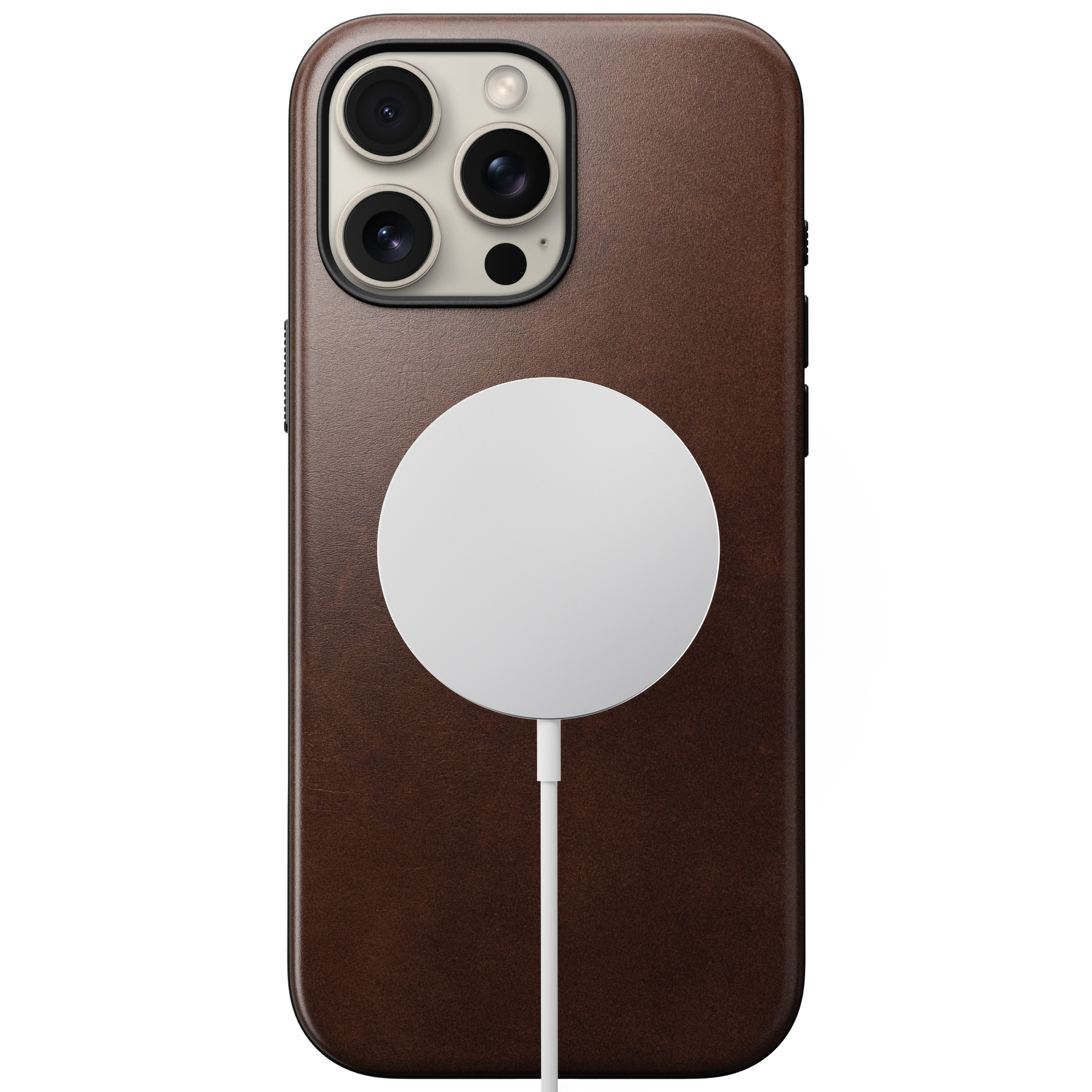 Nomad Modern Horween MagSafe iPhone 16 Pro hoesje bruin