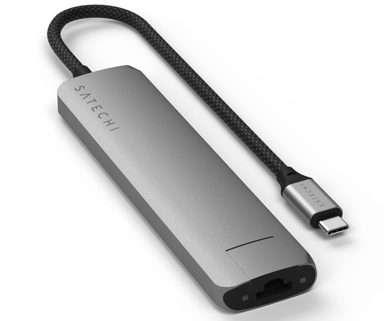 Satechi 7-in-1 USB-C Slim Multiport Adapter met Ethernet grijs