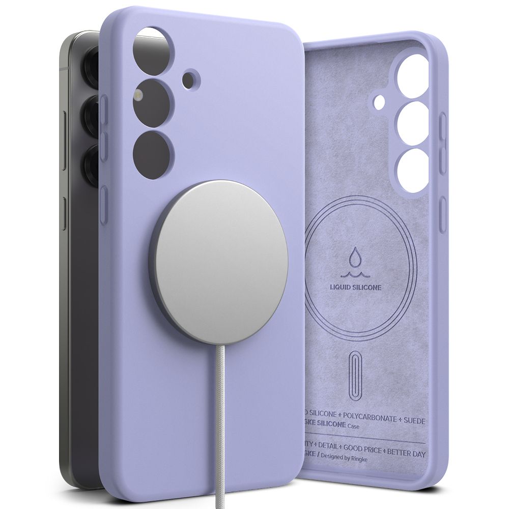 Ringke Siliconen MagSafe Galaxy S25+ Plus hoesje lavender