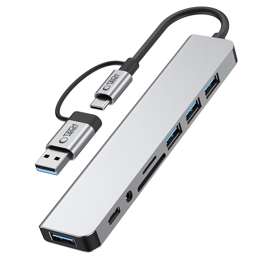 TechProtection 8-in-1 USB-C hub USB 3.0 - SD/TF