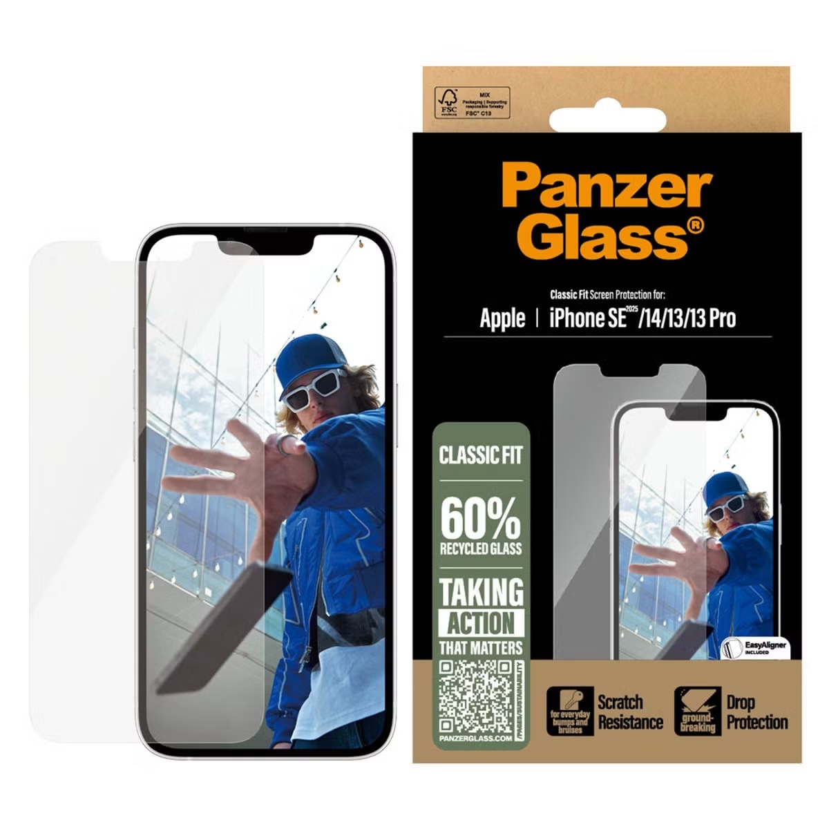 PanzerGlass Classic Fit iPhone 16e glazen screenprotector