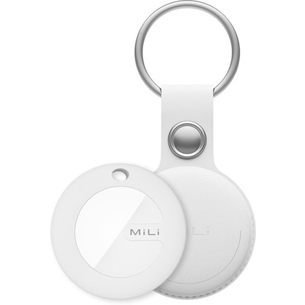 MiLi MiTag Bluetooth Tracker Find My netwerk met leren sleutelhanger